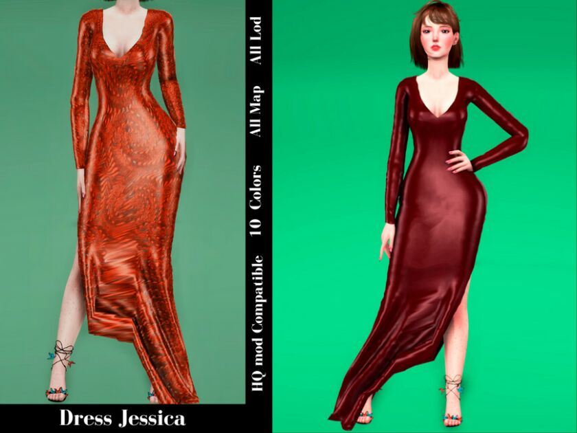 sims 4 cc jessica dress by couquett 2