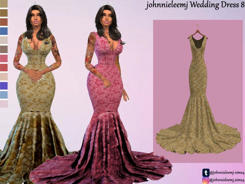 sims 4 cc johnnieleemj wedding dress 8 by johnnieleemj 2