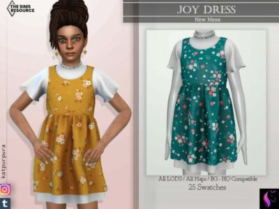 JOY Dress By Katpurpura Sims 4 CC