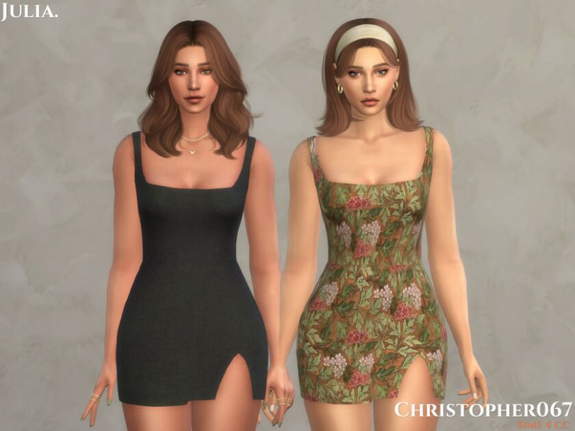 sims 4 cc julia dress christopher067 by christopher067 2