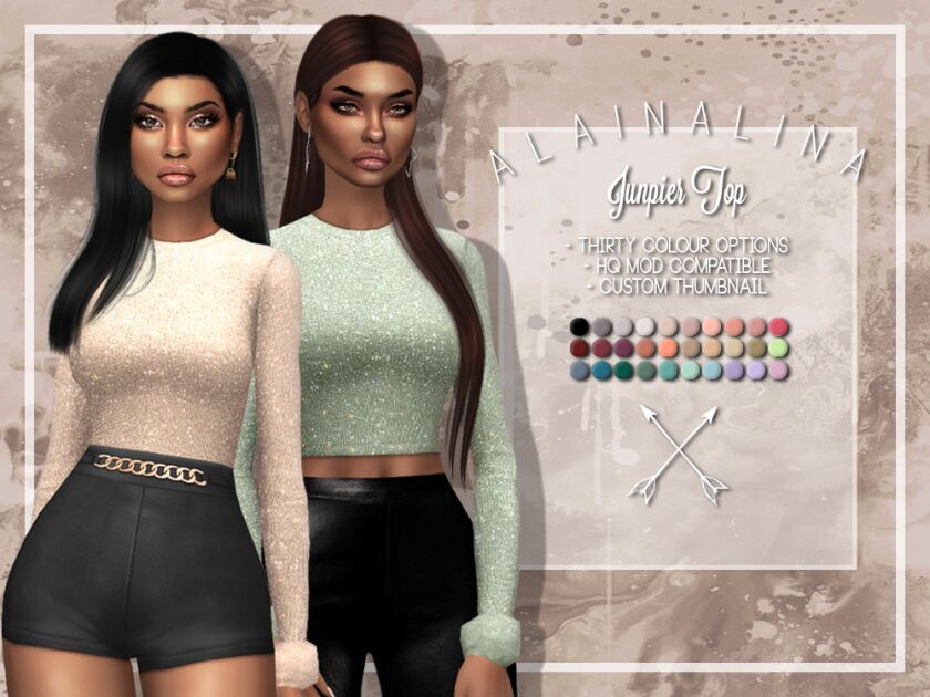 Juniper TOP By Alainalina Sims 4 CC