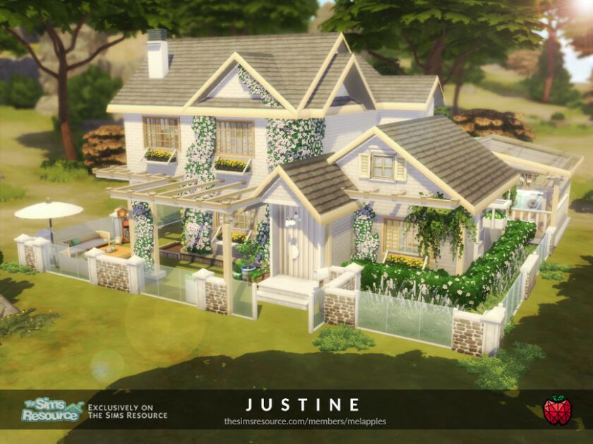 Justine – NO CC By Melapples Sims 4 CC