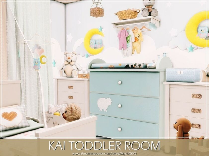 sims 4 cc kai toddler room by mychqqq 2