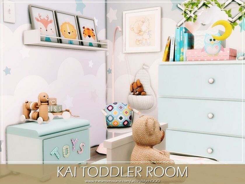 sims 4 cc kai toddler room by mychqqq 6