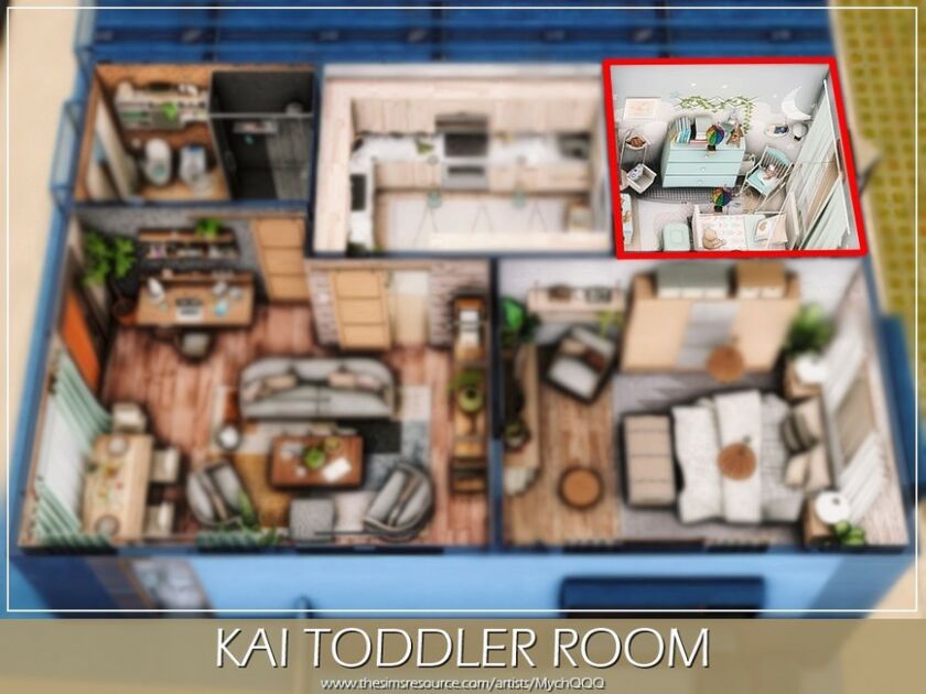 sims 4 cc kai toddler room by mychqqq 7