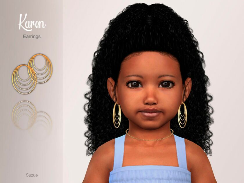 Karen Earrings Toddler Sims 4 CC