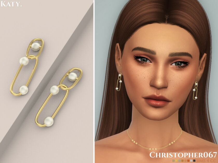 Katy Earrings By Christopher067 Sims 4 CC