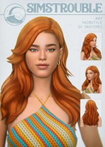 KAY 70’S Layered Hair By Simstrouble Sims 4 CC