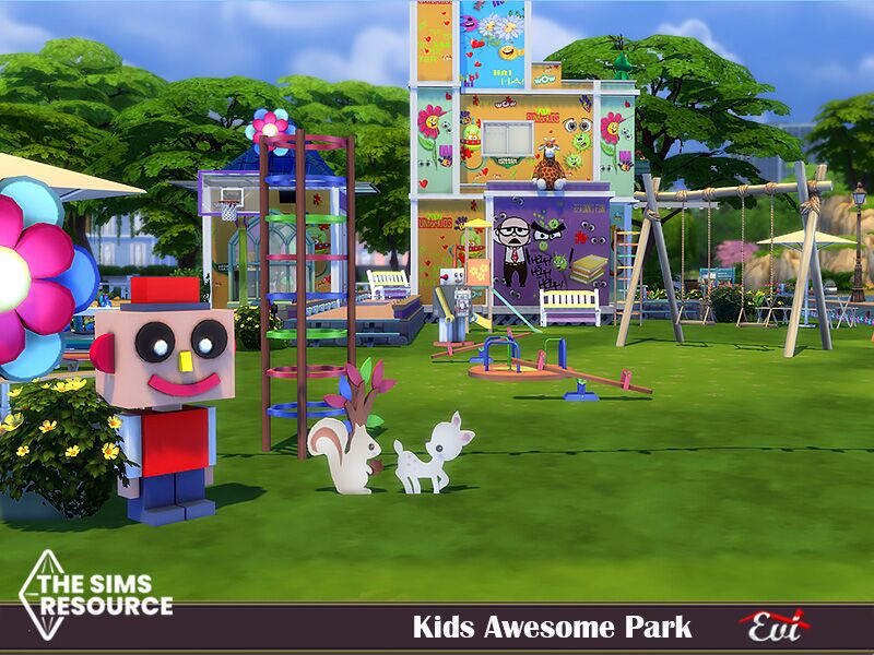 sims 4 cc kids awsemome park by evi 3