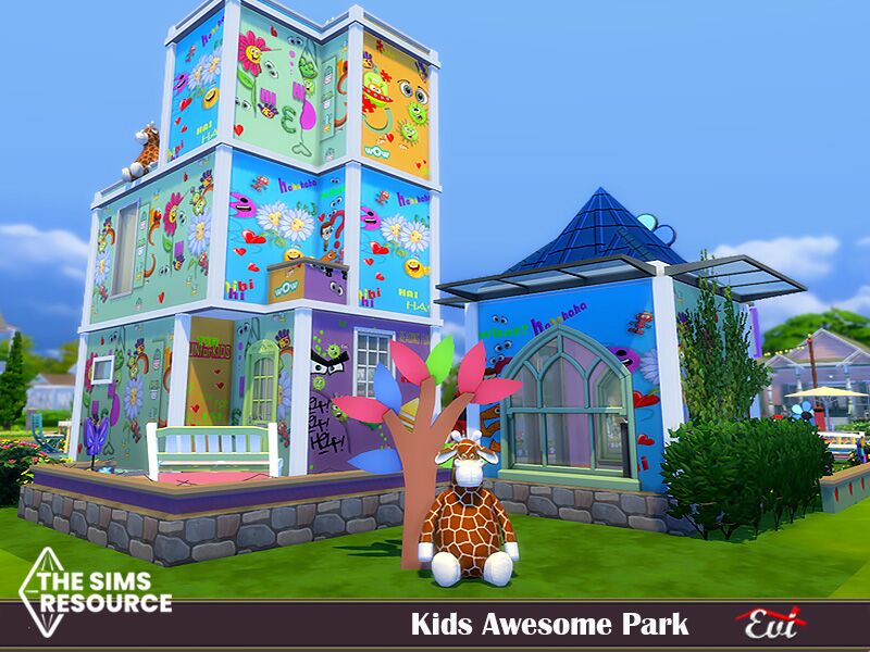 sims 4 cc kids awsemome park by evi 4