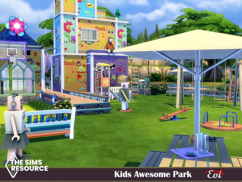 sims 4 cc kids awsemome park by evi 5