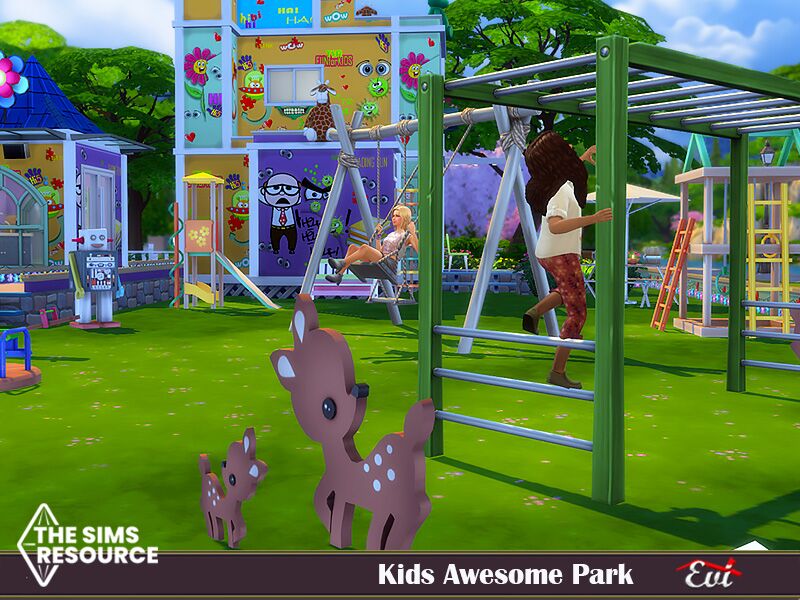 sims 4 cc kids awsemome park by evi 7