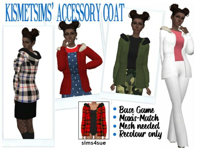 Kismetsims’ Accessory Coat Sims 4 CC