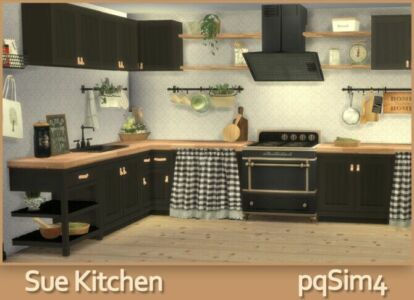 Kitchen “SUE” By Pqsims4 Sims 4 CC