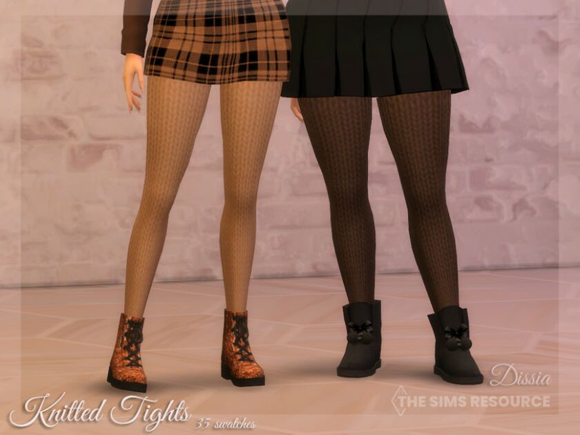 Knitted Tights By Dissia Sims 4 CC