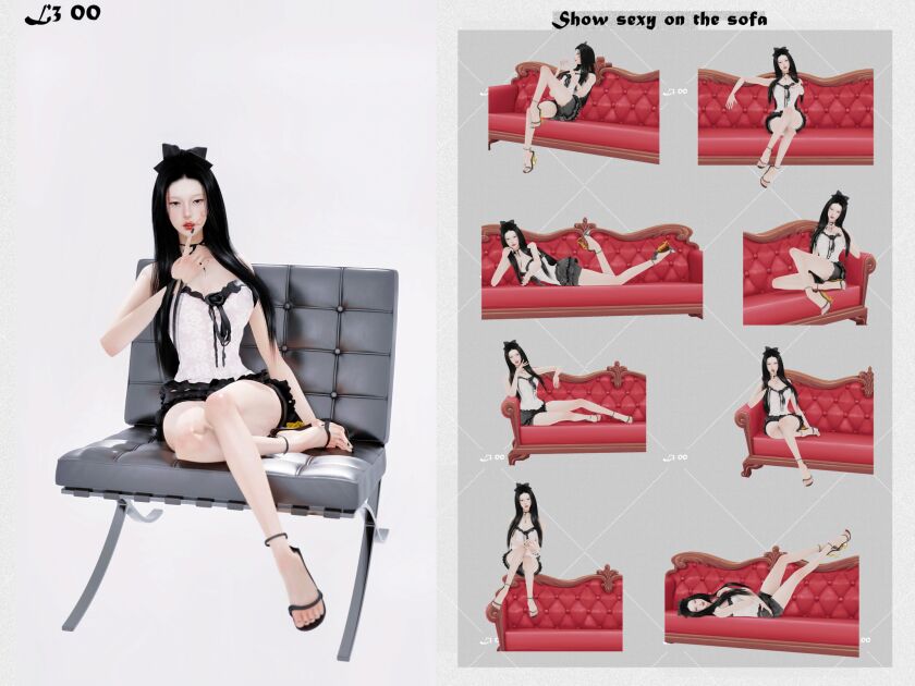 Show Sexy ON The Sofa Sims 4 CC