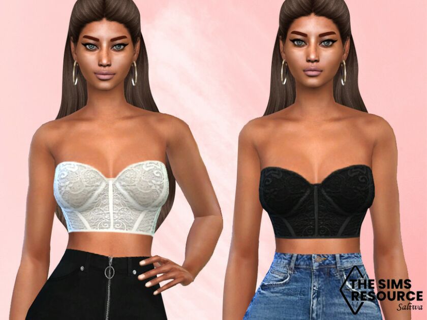 Lace Bustiers By Saliwa Sims 4 CC