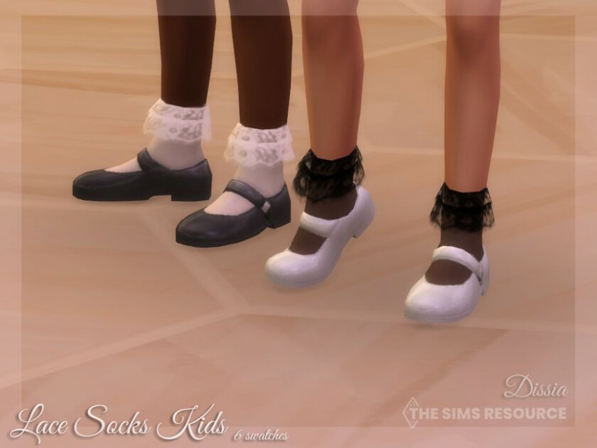 Lace Socks Kids By Dissia Sims 4 CC