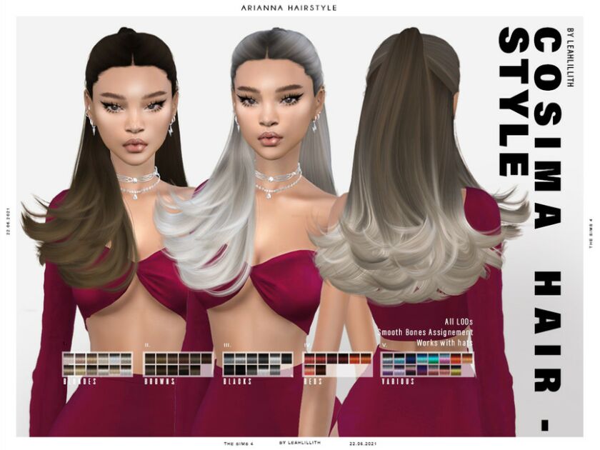 Leahlillith Arianna Hairstyle Sims 4 CC