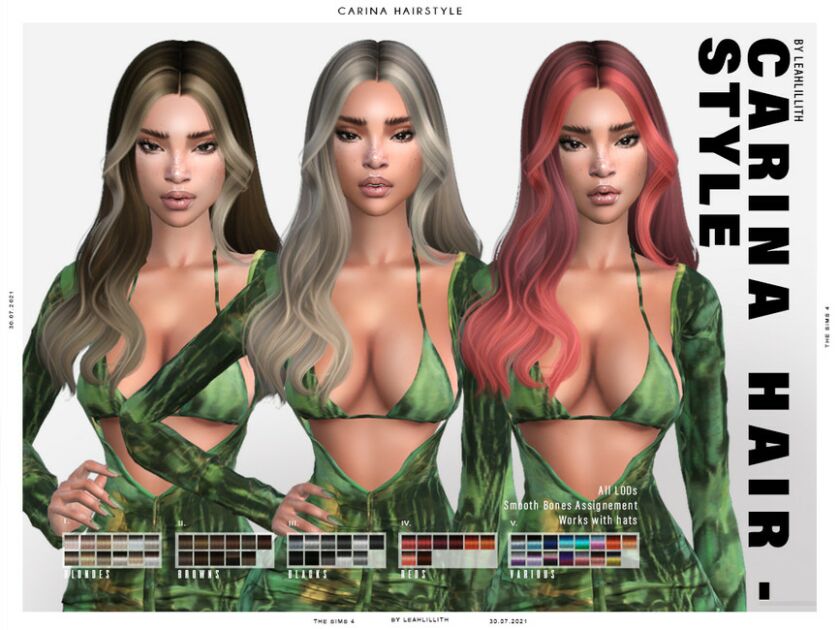 Leahlillith Carina Hairstyle Sims 4 CC