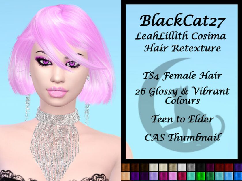 Leahlillith Cosima Hair Retexture Sims 4 CC