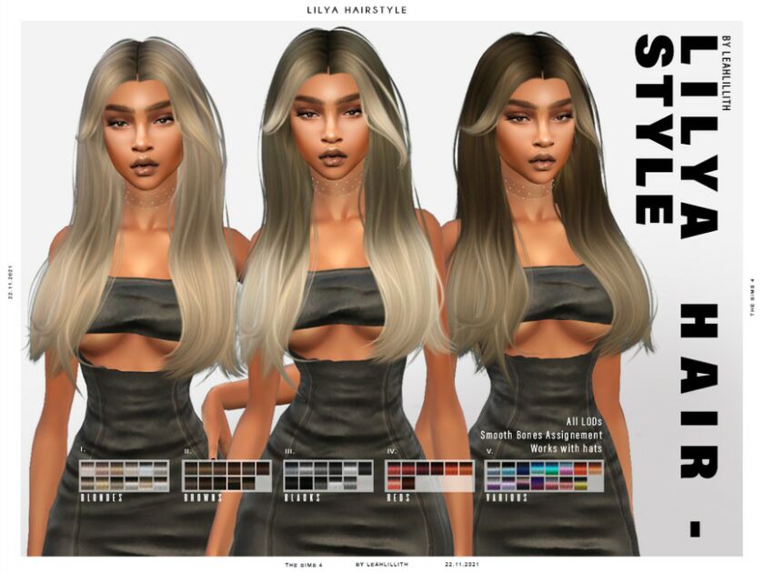 Leahlillith Lilya Hairstyle Sims 4 CC