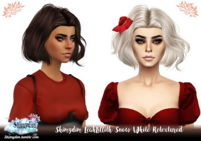 Leahlillith Snow White Hair Retexture Sims 4 CC