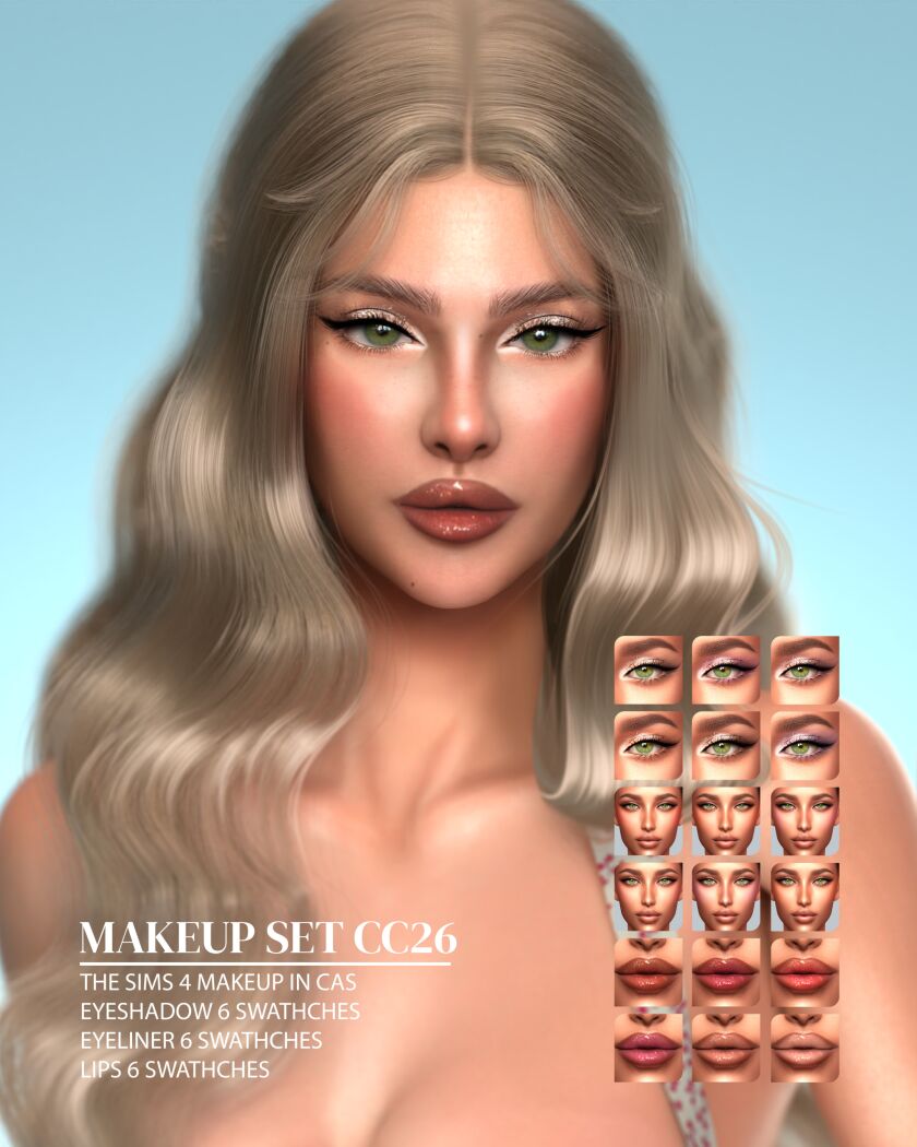 Lean Makeup SET CC26 Sims 4 CC