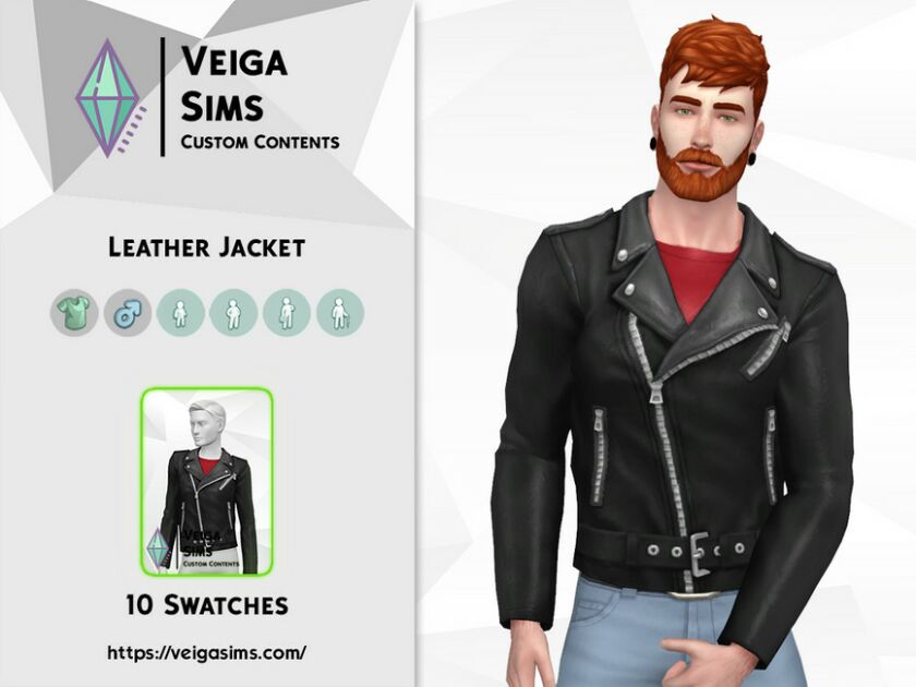 Leather Jackets Sims 4 CC