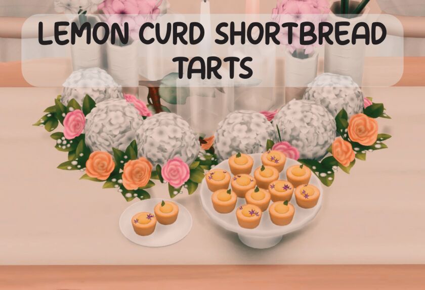 Lemon Curd Shortbread Tarts Sims 4 CC