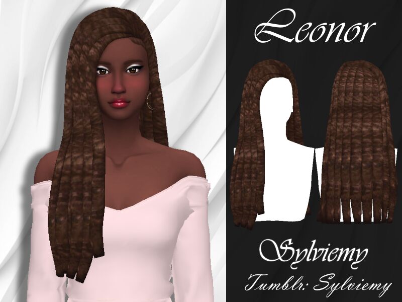 Leonor Hairstyle By Sylviemy Sims 4 CC