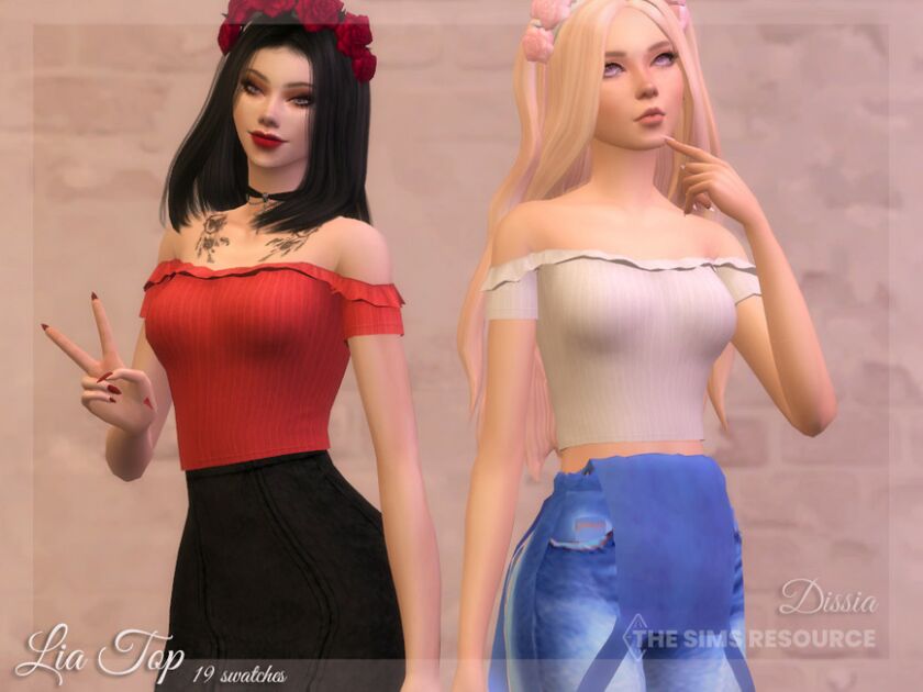 LIA TOP By Dissia Sims 4 CC