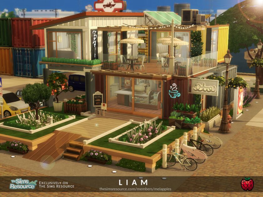 Liam Cafe By Melapples Sims 4 CC