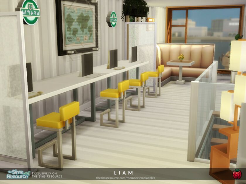 sims 4 cc liam cafe by melapples 6