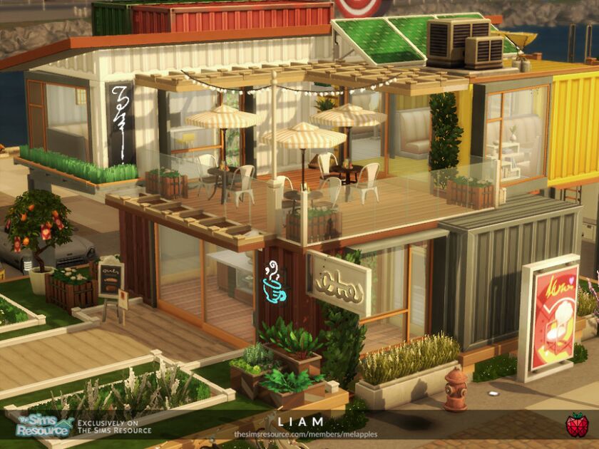 sims 4 cc liam cafe by melapples 7