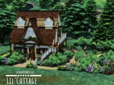 Lil’Cottage |NO CC By Genkaiharetsu Sims 4 CC