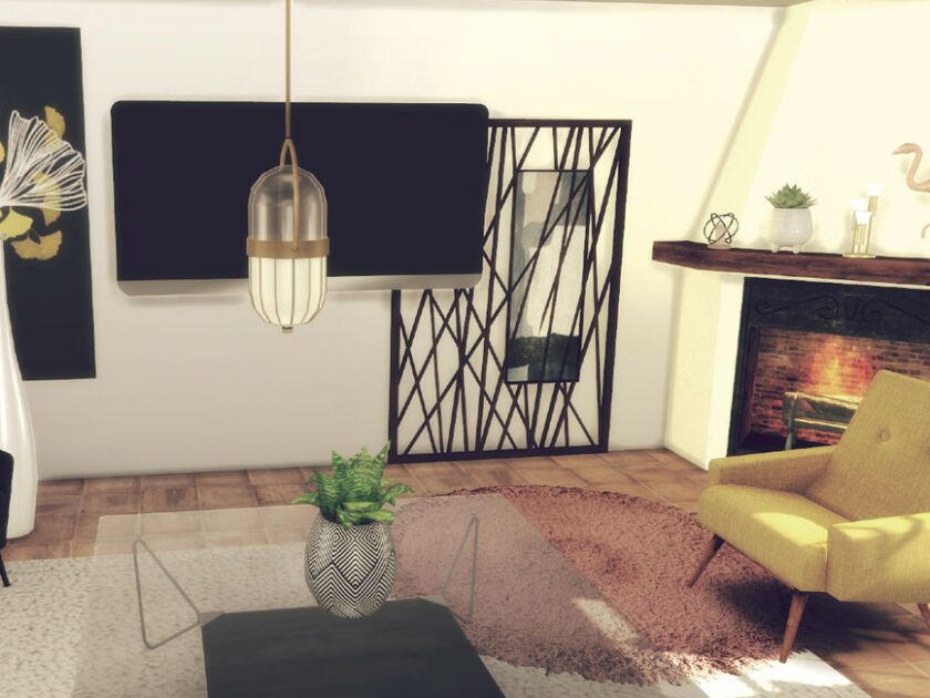 sims 4 cc lilla livingroom by genkaiharetsu 7