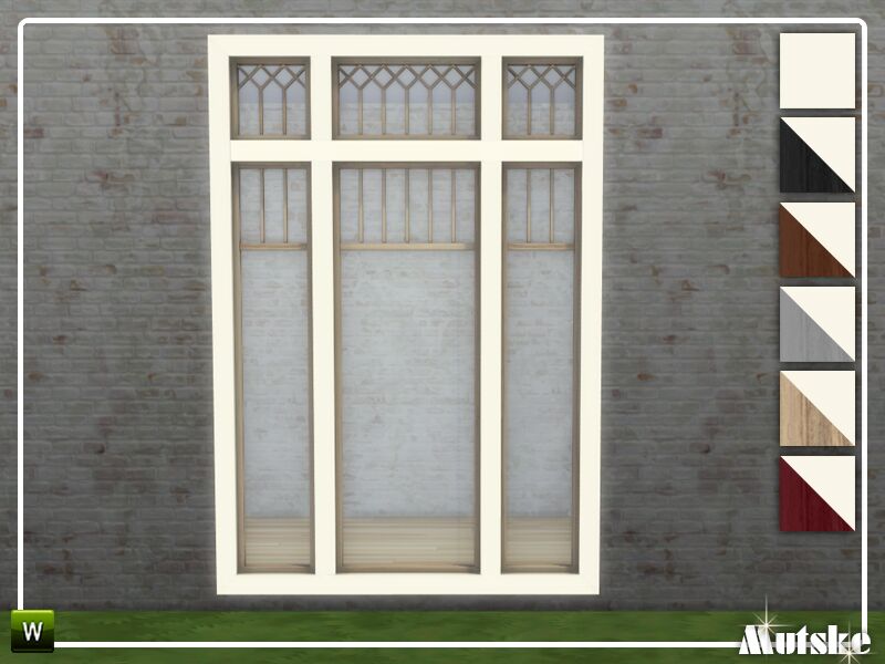 Linton Window Tall 3×1 By Mutske Sims 4 CC