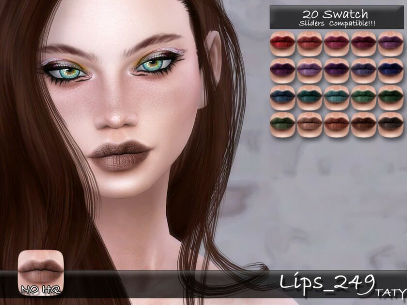 Lips_249 By Tatygagg Sims 4 CC