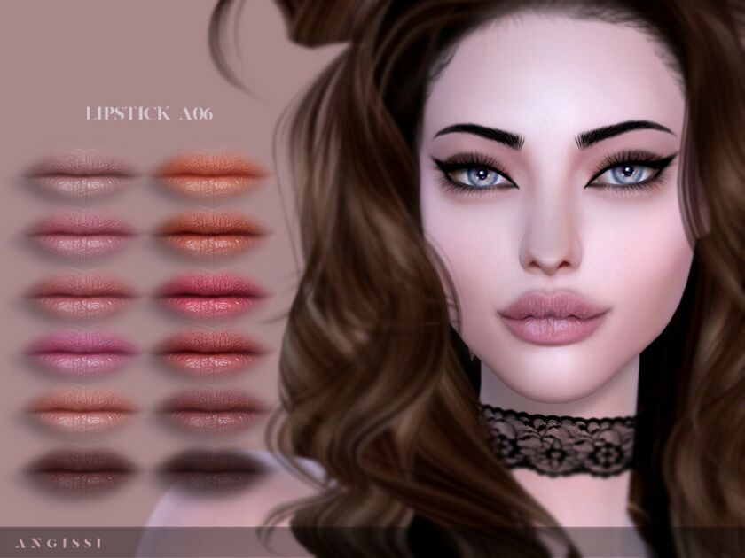 Lipstick A06 By Angissi Sims 4 CC