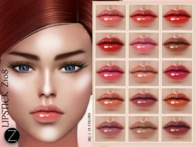 Lipstick Z108 By Zenx Sims 4 CC