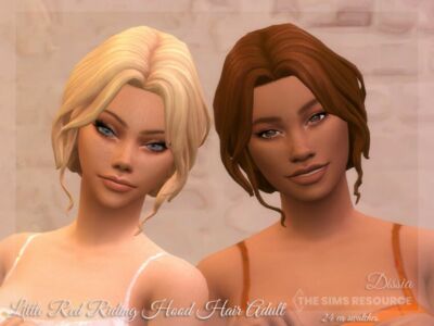 Little RED Riding Hood Hair Adult By Dissia Sims 4 CC