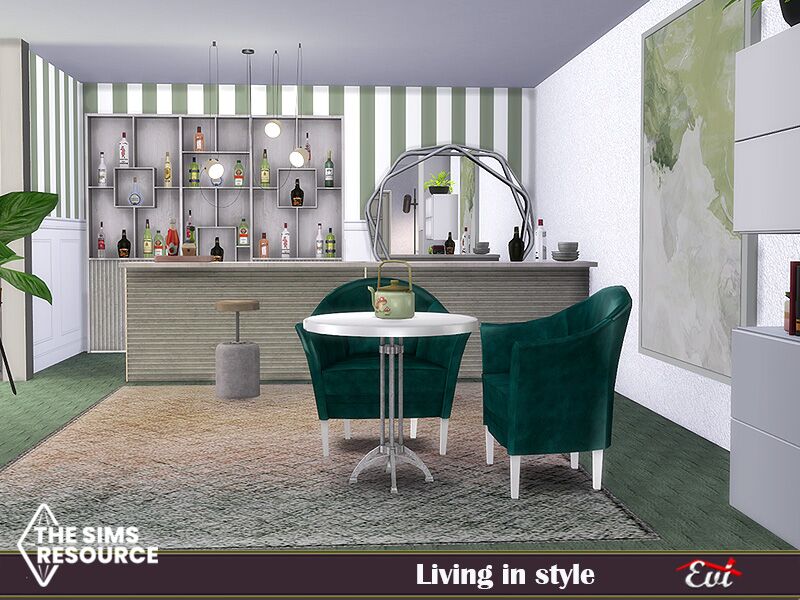 sims 4 cc living in style by evi 2