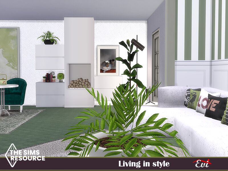 sims 4 cc living in style by evi 4