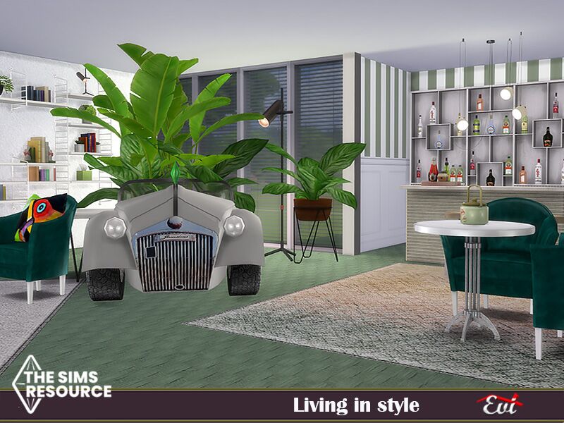 sims 4 cc living in style by evi 5