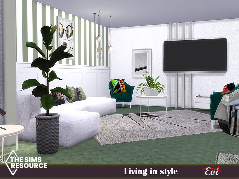 sims 4 cc living in style by evi 6