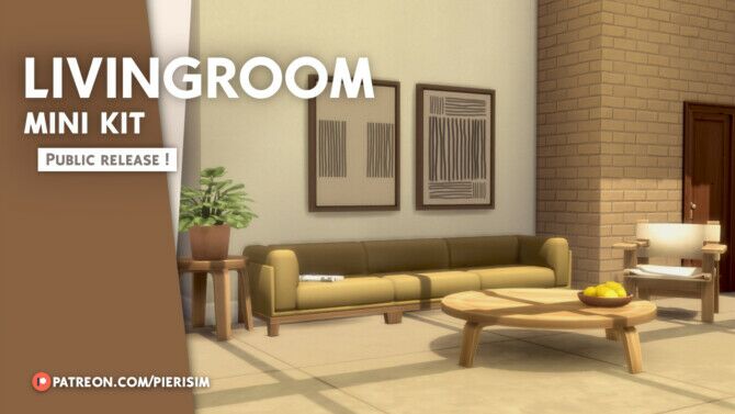 Living-Room Mini KIT By Pierisim Sims 4 CC