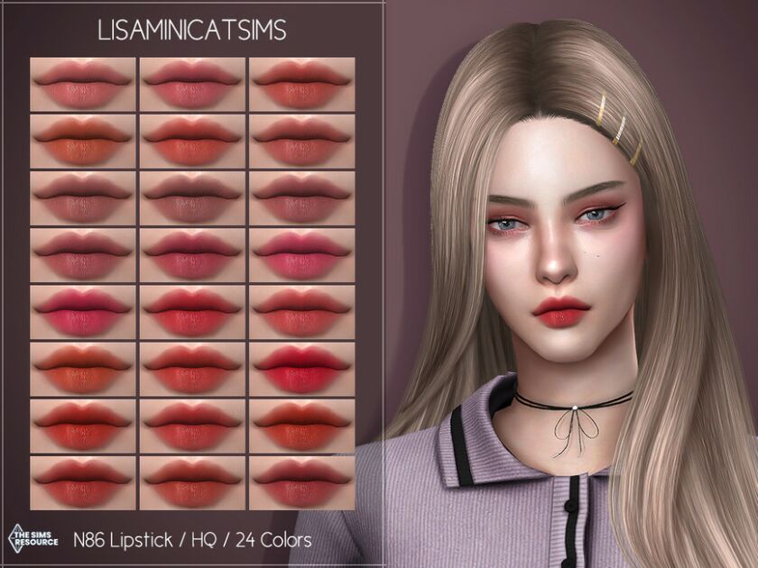 Lmcs N86 Lipstick (HQ) By Lisaminicatsims Sims 4 CC