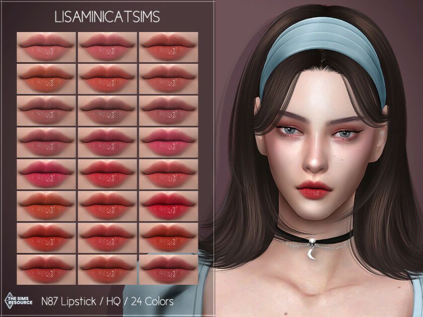 Lmcs N87 Lipstick (HQ) By Lisaminicatsims Sims 4 CC