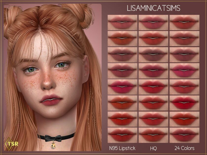 Lmcs N95 Lipstick (HQ) By Lisaminicatsims Sims 4 CC